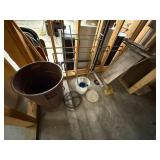 Shop Utility Storage Mixed Lot Inc Bucket, Pot, Wire Rack
