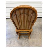 Two Glider Chairs w Fabric Backs & Seats w Wooden Frames