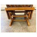 Two Glider Chairs w Fabric Backs & Seats w Wooden Frames