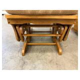 Two Glider Chairs w Fabric Backs & Seats w Wooden Frames