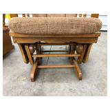 Two Glider Chairs w Fabric Backs & Seats w Wooden Frames