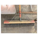 Yard Tools - Assorted Push Brooms, Rakes & Shovel