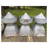 Roof Ventilator Caps (Lot of 3)