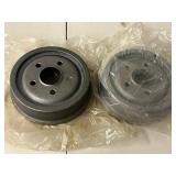 Brake Drums Cast Iron Pair - one still sealed