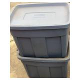 Cherry Wood Chips in Rubbermaid Roughneck Storage Totes (Lot of 2)