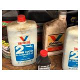 Motor Oil & Automotive Fluids Mixed Lot - Valvoline, Mobil, NAPA, Honda - contents unverified