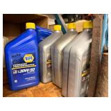 Motor Oil Mixed Lot - NAPA, Shell Rotella, Valvoline, Ravenol & Harley-Davidson - contents unverified