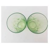 Vintage Uranium Glass Plates & Tumblers (Lot of 4)