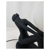 Modern Sculptural Floor Lamp Figure With Globe Shade - Working