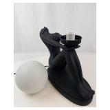 Modern Sculptural Floor Lamp Figure With Globe Shade - Working