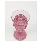 Vintage Fenton Rose Pearl Art Glass Perfume Bottle With Oval Stopper