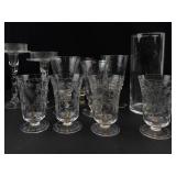 Mixed Glass Stemware & Vases