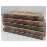 Vintage English Activities School Textbooks Lot of 5