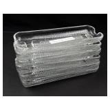 Clear Glass Corn on the Cob Dishes (Lot of 6)