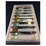 Vintage Glass Dinner Placecard Holders (Set of 8)