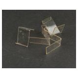 Vintage Glass Dinner Placecard Holders (Set of 8)
