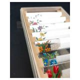 Vintage Glass Dinner Placecard Holders (Set of 8)