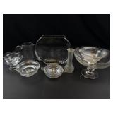 Clear Glass Serveware Set (Lot of 9)