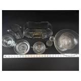 Clear Glass Serveware Set (Lot of 9)