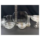 Clear Glass Serveware Set (Lot of 9)