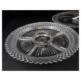 American Beauty Pressed Glass Serving Tray Set (5 Count)