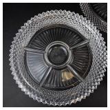 American Beauty Pressed Glass Serving Tray Set (5 Count)