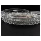 American Beauty Pressed Glass Serving Tray Set (5 Count)