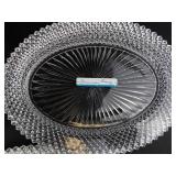 American Beauty Pressed Glass Serving Tray Set (5 Count)