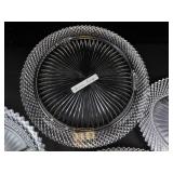 American Beauty Pressed Glass Serving Tray Set (5 Count)