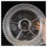 American Beauty Pressed Glass Serving Tray Set (5 Count)