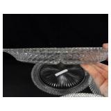 American Beauty Pressed Glass Serving Tray Set (5 Count)