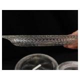 American Beauty Pressed Glass Serving Tray Set (5 Count)