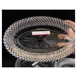American Beauty Pressed Glass Serving Tray Set (5 Count)