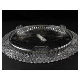 American Beauty Pressed Glass Serving Tray Set (5 Count)