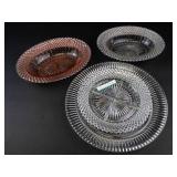 American Beauty Pressed Glass Serving Bowls (Lot of 3)