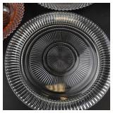 American Beauty Pressed Glass Serving Bowls (Lot of 3)