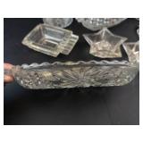 Clear Pressed Glass Tabletop Mixed Lot (10 Pieces)
