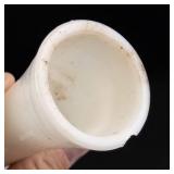 Anchor Hocking Milk Glass Platter & 4 Bud Vases