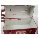 Vintage American Thermos Red Barn Lunchbox & Weather Watcher Thermometer Mixed Lot