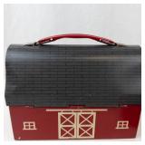 Vintage American Thermos Red Barn Lunchbox & Weather Watcher Thermometer Mixed Lot
