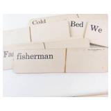 Vintage Teaching Word Cards (Lot of 10)
