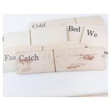 Vintage Teaching Word Cards (Lot of 10)