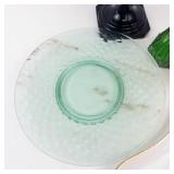 Hoosier Glass Vase, Johnson Bros Dish & Art Glass Mixed Lot