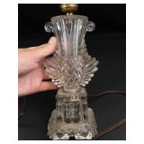 Crystal Glass Table Lamp Base With Brass Socket