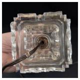 Crystal Glass Table Lamp Base With Brass Socket