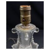 Crystal Glass Table Lamp Base With Brass Socket