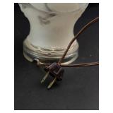 Glass Lamp Base With Dangling Crystals