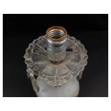 Glass Lamp Base With Dangling Crystals