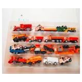 Construction Toy Vehicle Lot – Assorted Vehicles & Storage Containers