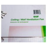 Delta Ceiling/Wall Ventilation Fan – 80 CFM, 0.8 Sones (New in Box)